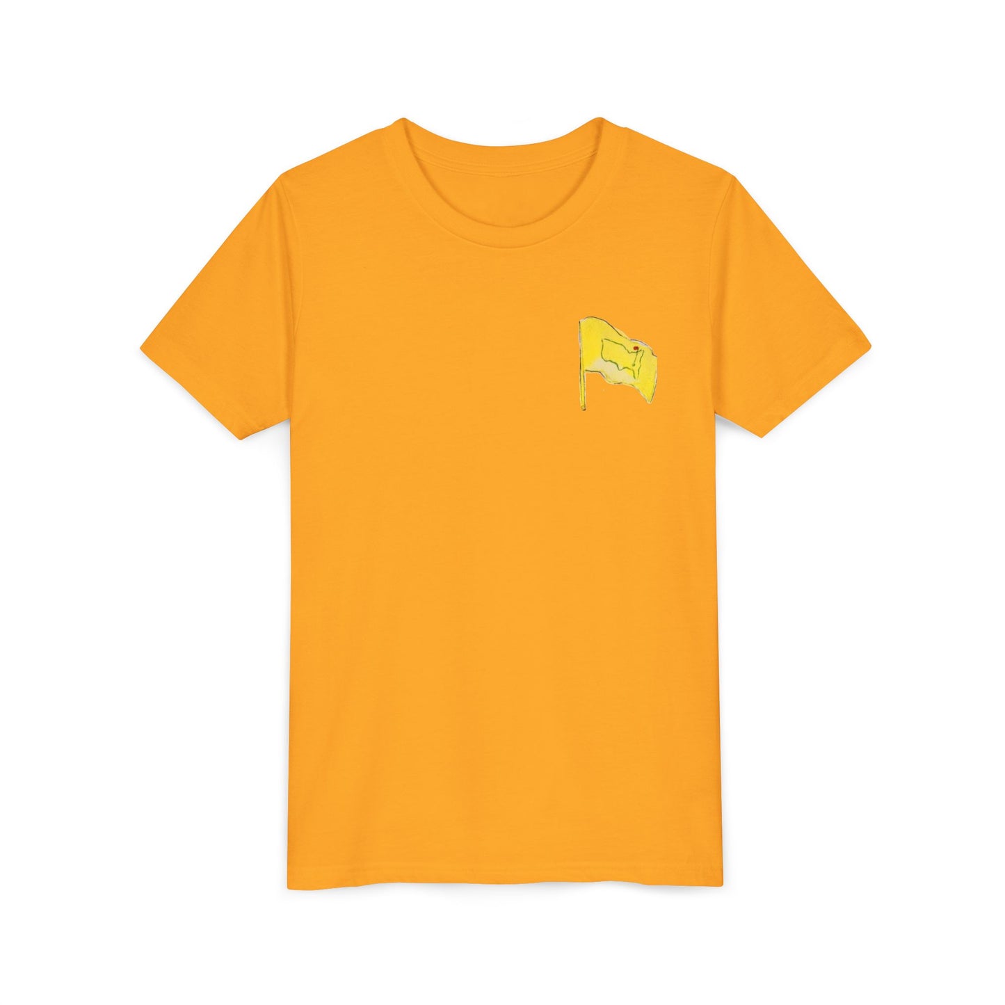 Youth Pimento Cheese  Front FlagTee - Fun & Quirky Short Sleeve Shirt with Flag Design