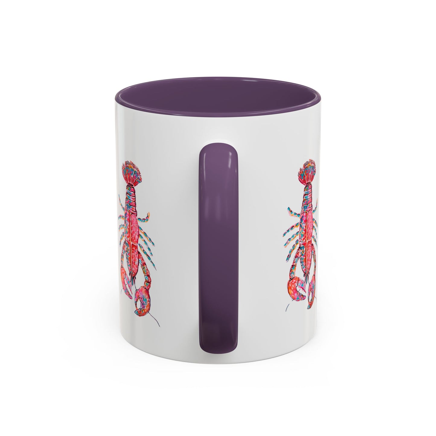 Colorful Lobsta Accent Coffee Mug - 11oz & 15oz - Perfect for Seafood Lovers and Beach Enthusiasts