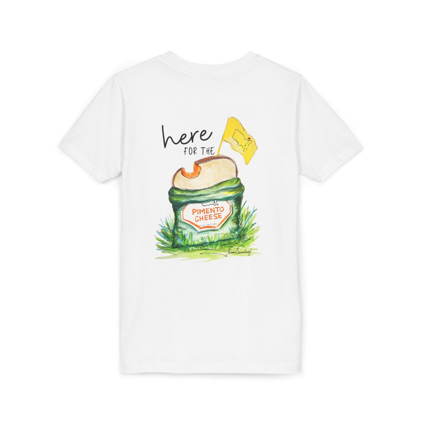 Youth Pimento Cheese  Front FlagTee - Fun & Quirky Short Sleeve Shirt with Flag Design
