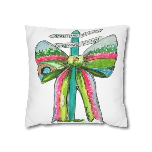 Amen Golf Bow Decor Pillowcase – Vibrant Decorative Throw for Home & Gifts