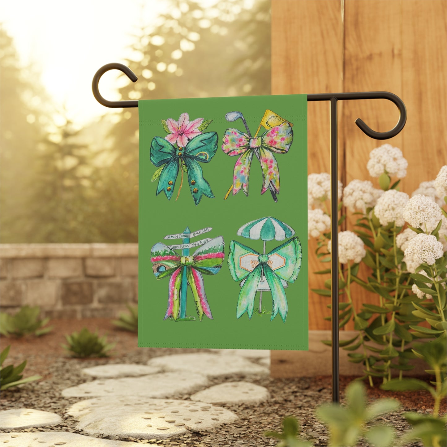 Golf Bow Garden & House Flag Green