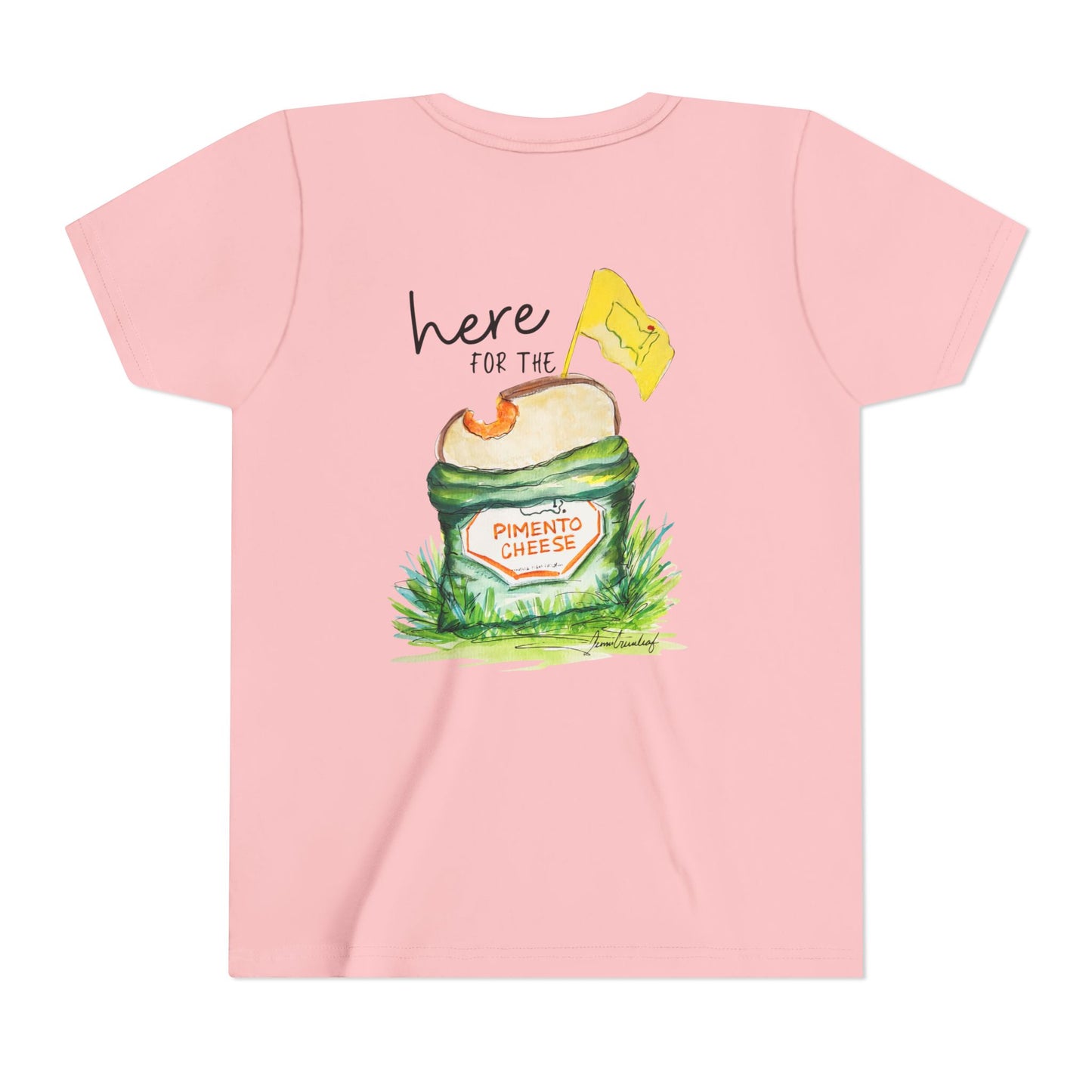 Youth Pimento Cheese  Front FlagTee - Fun & Quirky Short Sleeve Shirt with Flag Design
