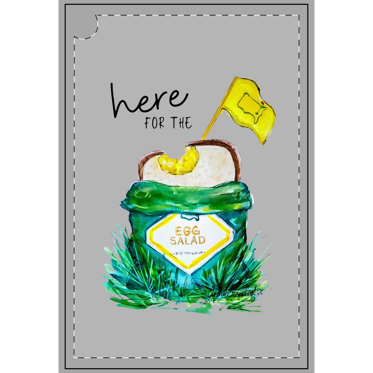 Egg Salad Golf Towel - Here for the Egg Salad