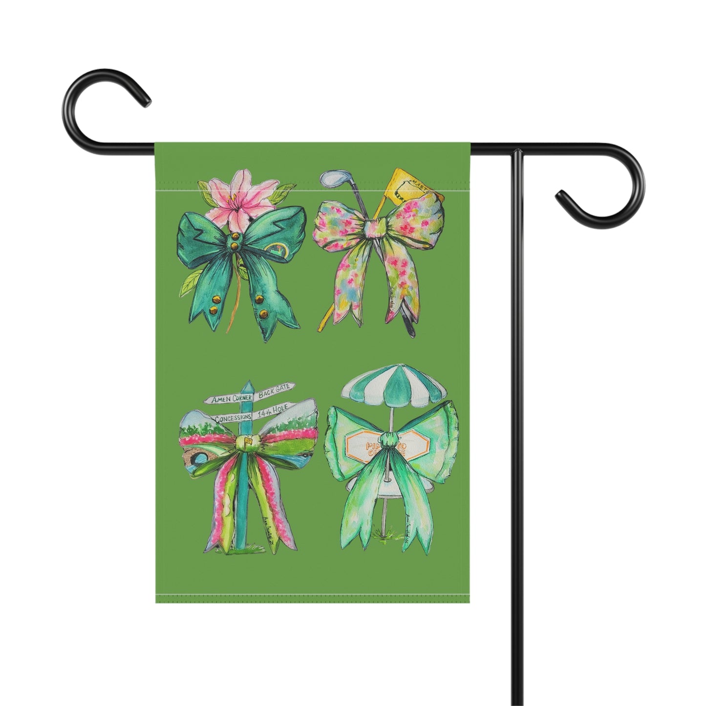 Golf Bow Garden & House Flag Green