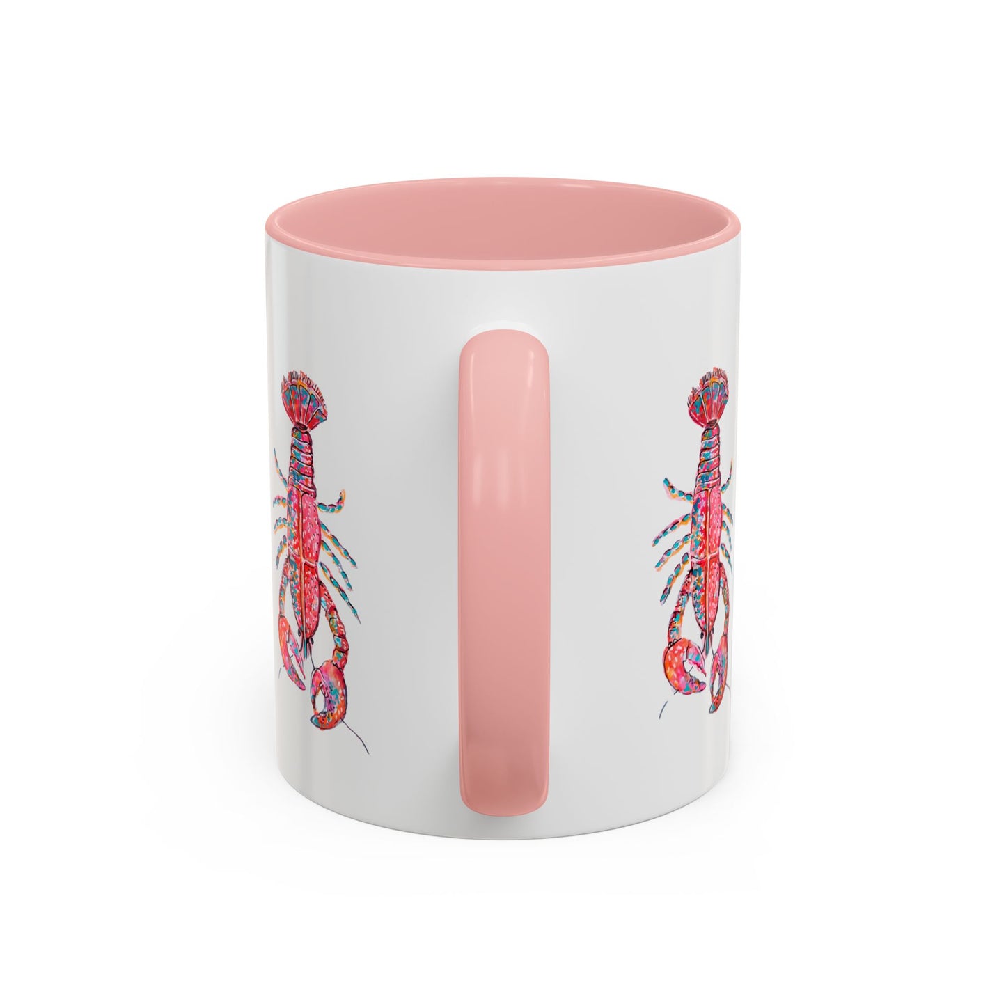 Colorful Lobsta Accent Coffee Mug - 11oz & 15oz - Perfect for Seafood Lovers and Beach Enthusiasts