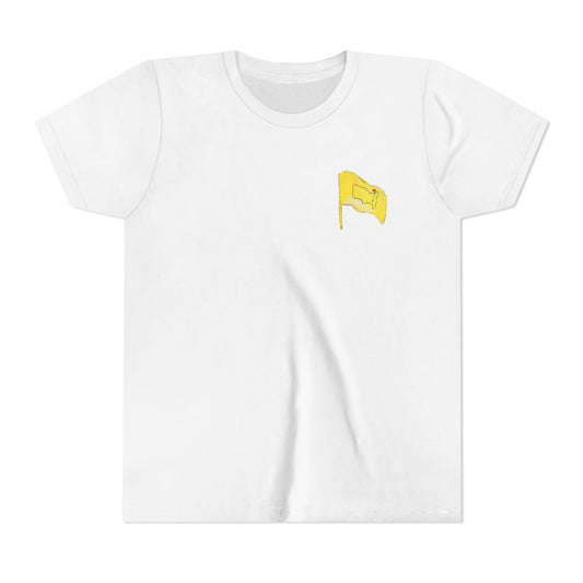 Youth Pimento Cheese  Front FlagTee - Fun & Quirky Short Sleeve Shirt with Flag Design