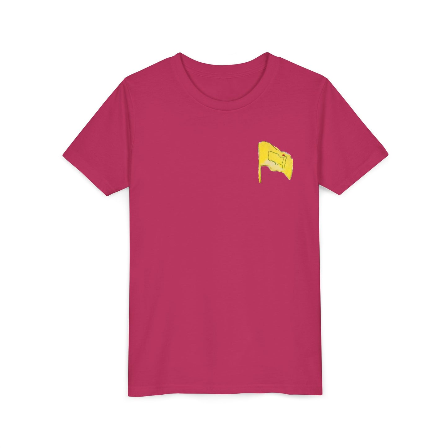 Youth Pimento Cheese  Front FlagTee - Fun & Quirky Short Sleeve Shirt with Flag Design