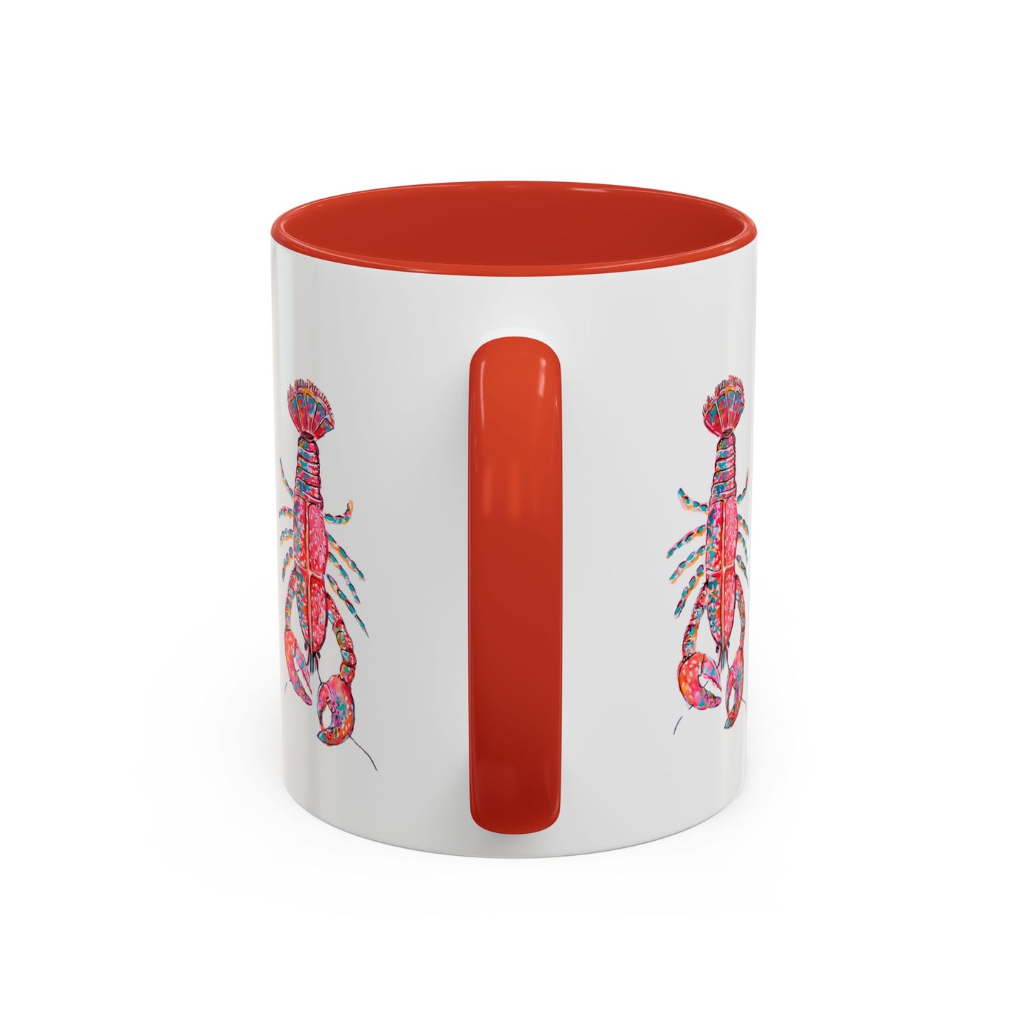 Colorful Lobsta Accent Coffee Mug - 11oz & 15oz - Perfect for Seafood Lovers and Beach Enthusiasts