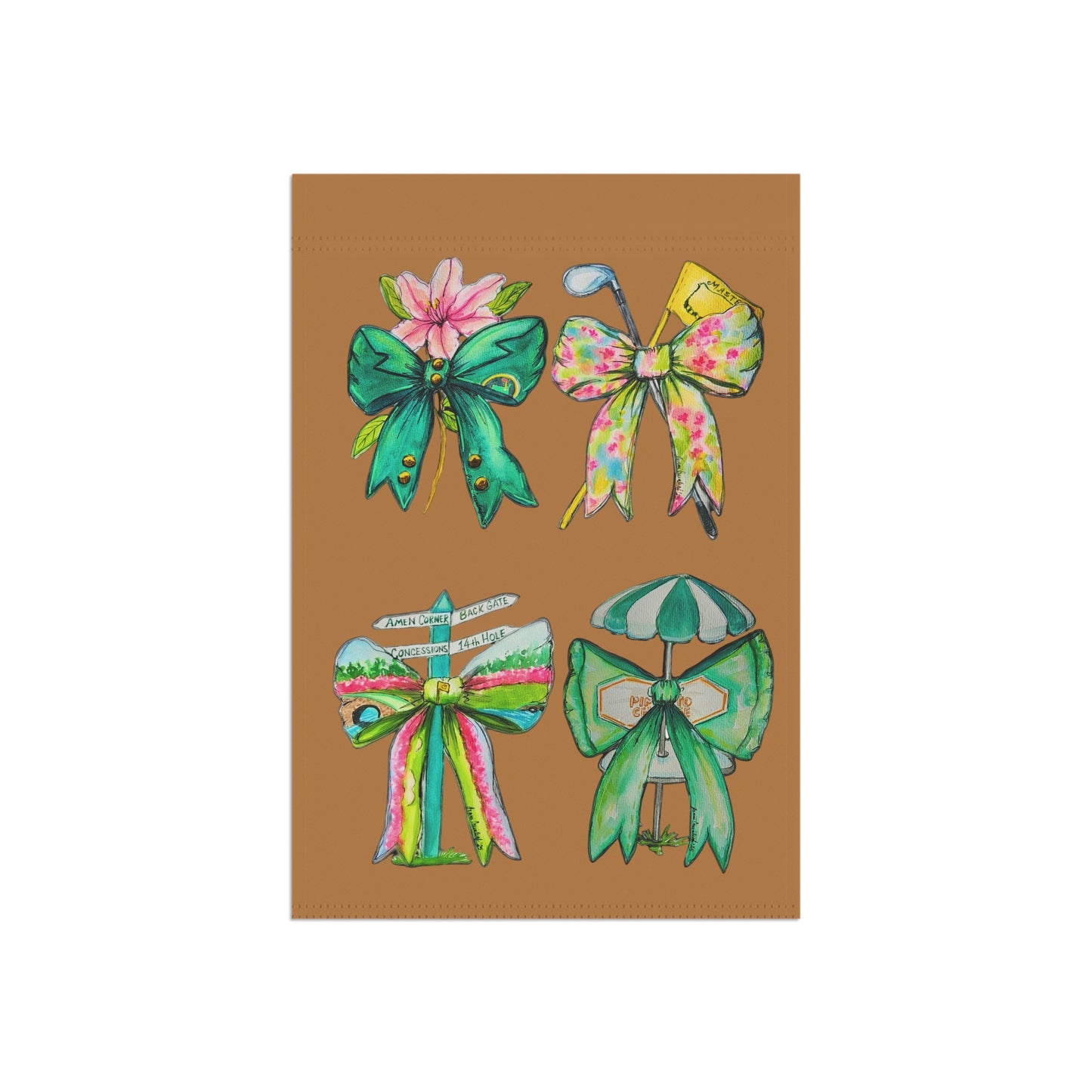 Golf Bow Garden Flag Color Light Brown