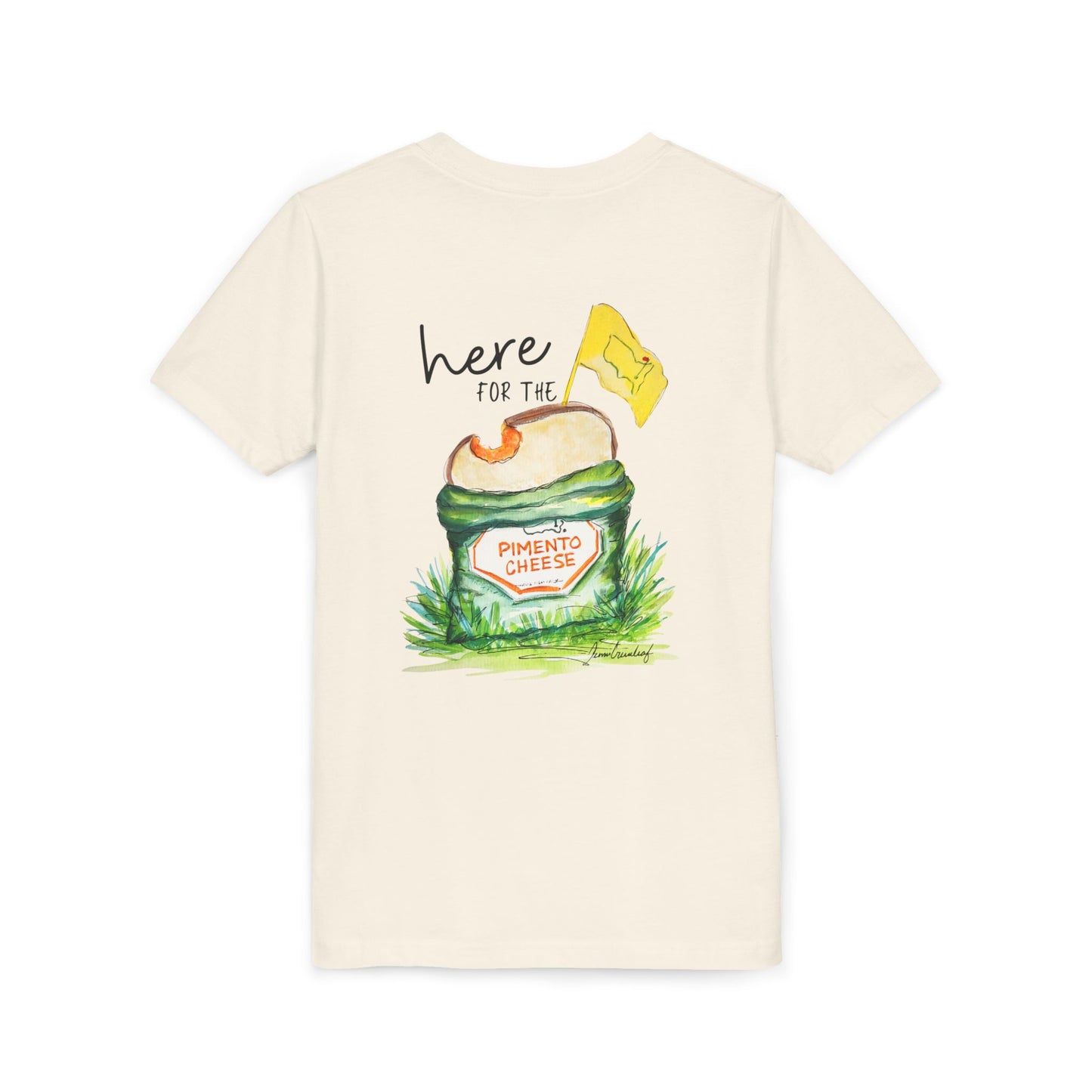 Youth Pimento Cheese  Front FlagTee - Fun & Quirky Short Sleeve Shirt with Flag Design
