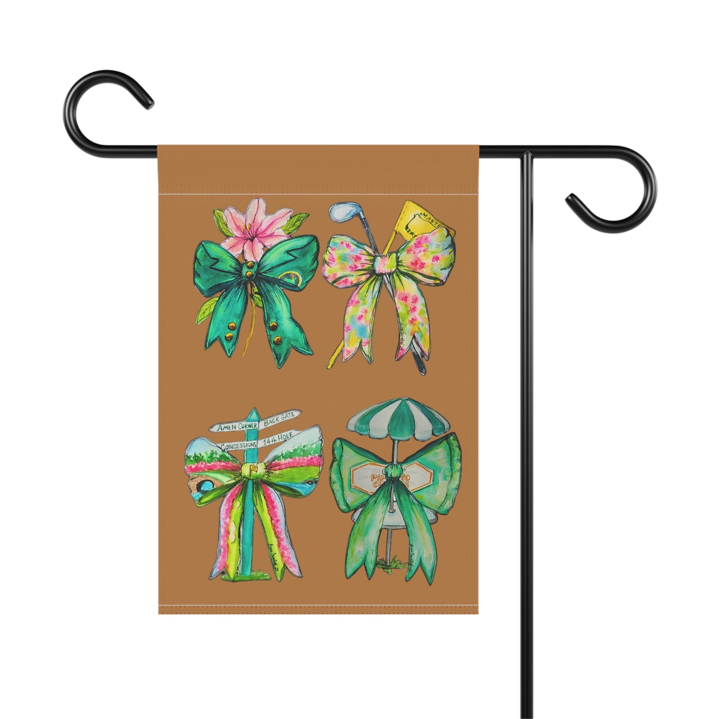 Golf Bow Garden Flag Color Light Brown