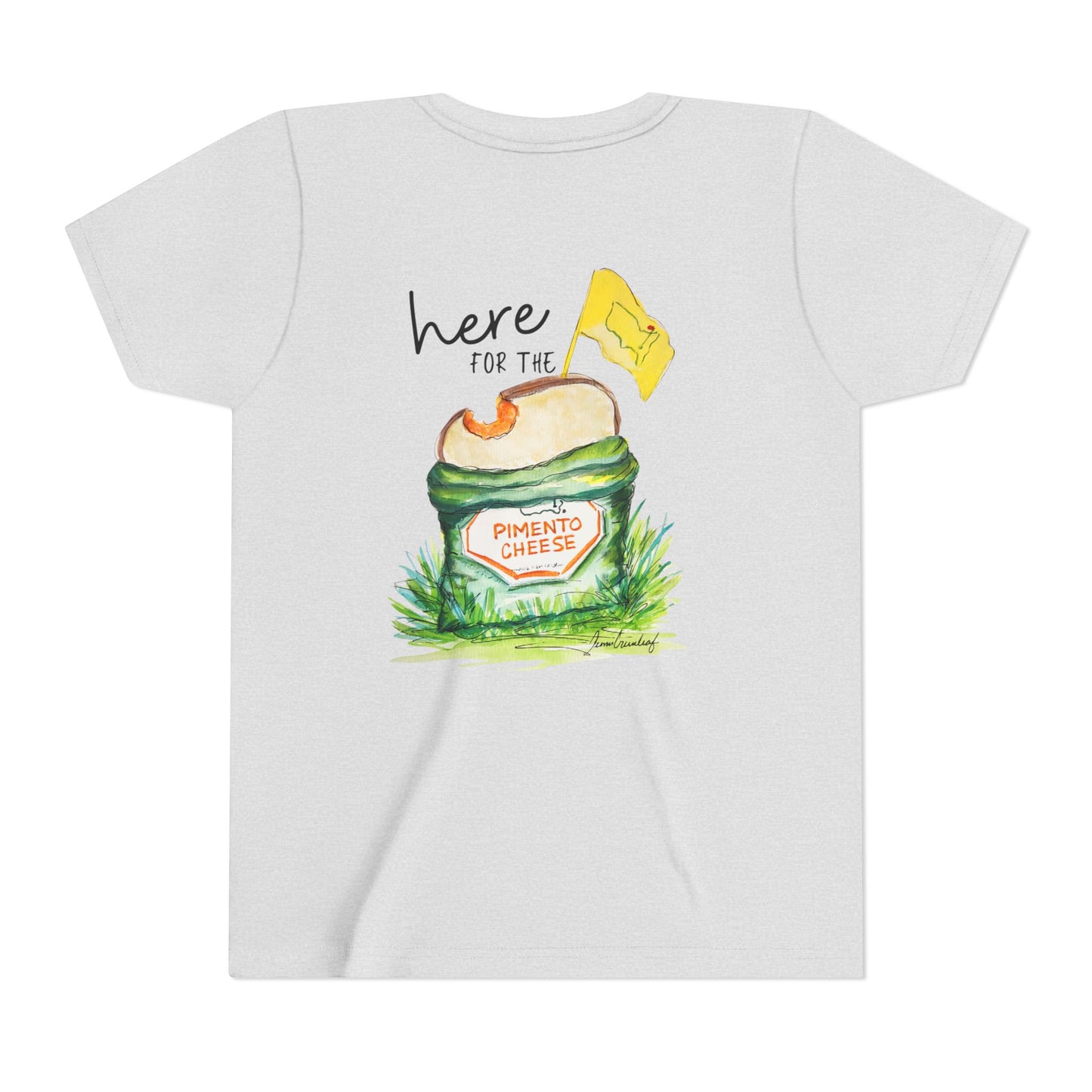 Youth Pimento Cheese  Front FlagTee - Fun & Quirky Short Sleeve Shirt with Flag Design
