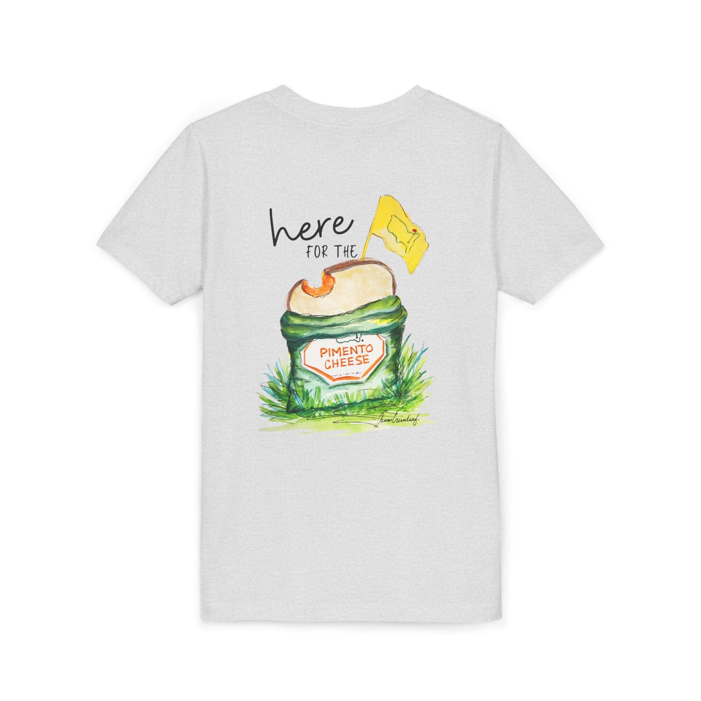Youth Pimento Cheese  Front FlagTee - Fun & Quirky Short Sleeve Shirt with Flag Design
