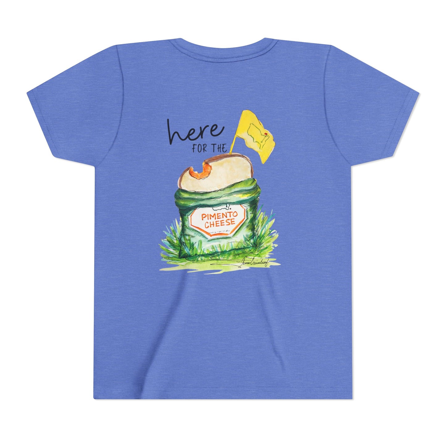 Youth Pimento Cheese  Front FlagTee - Fun & Quirky Short Sleeve Shirt with Flag Design