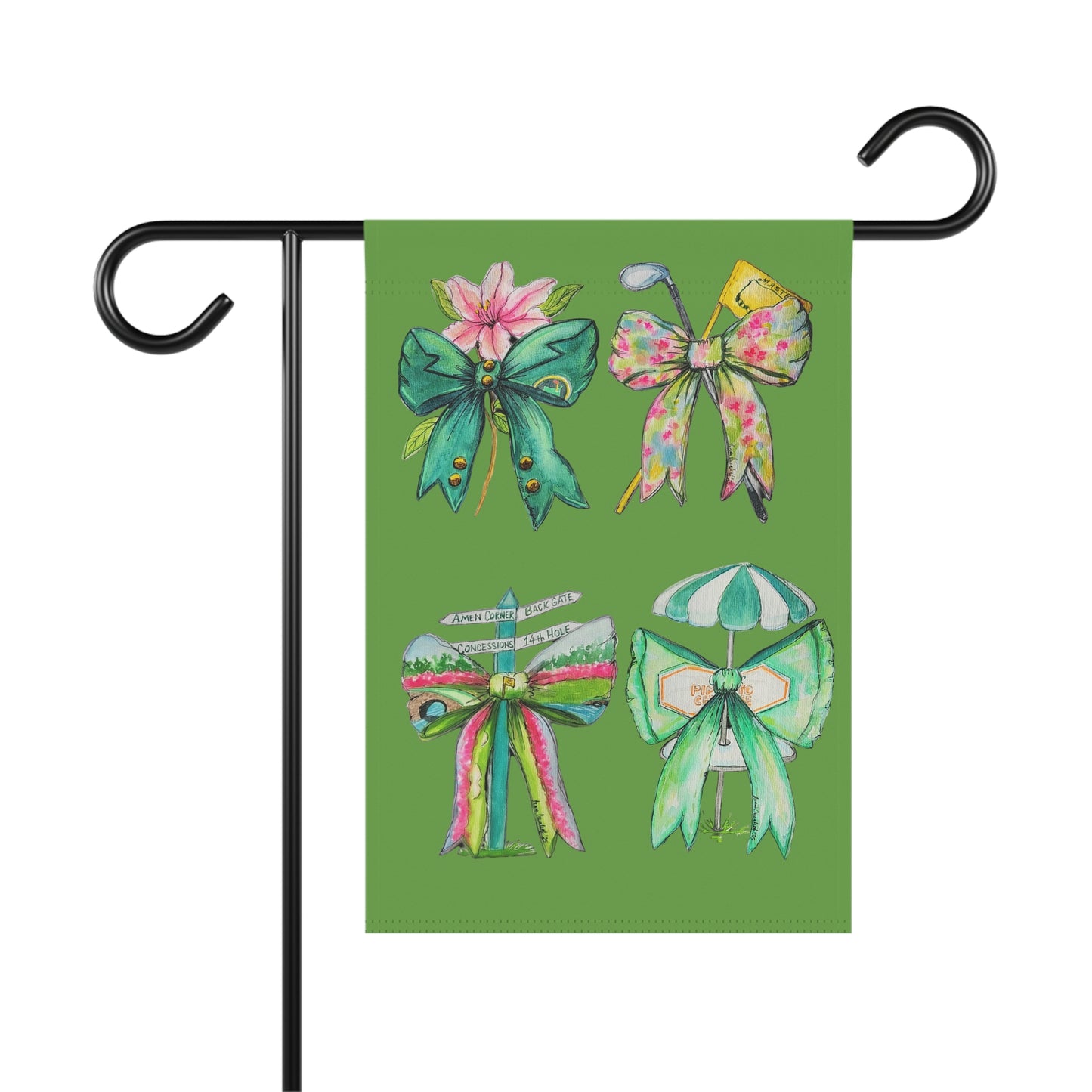 Golf Bow Garden & House Flag Green