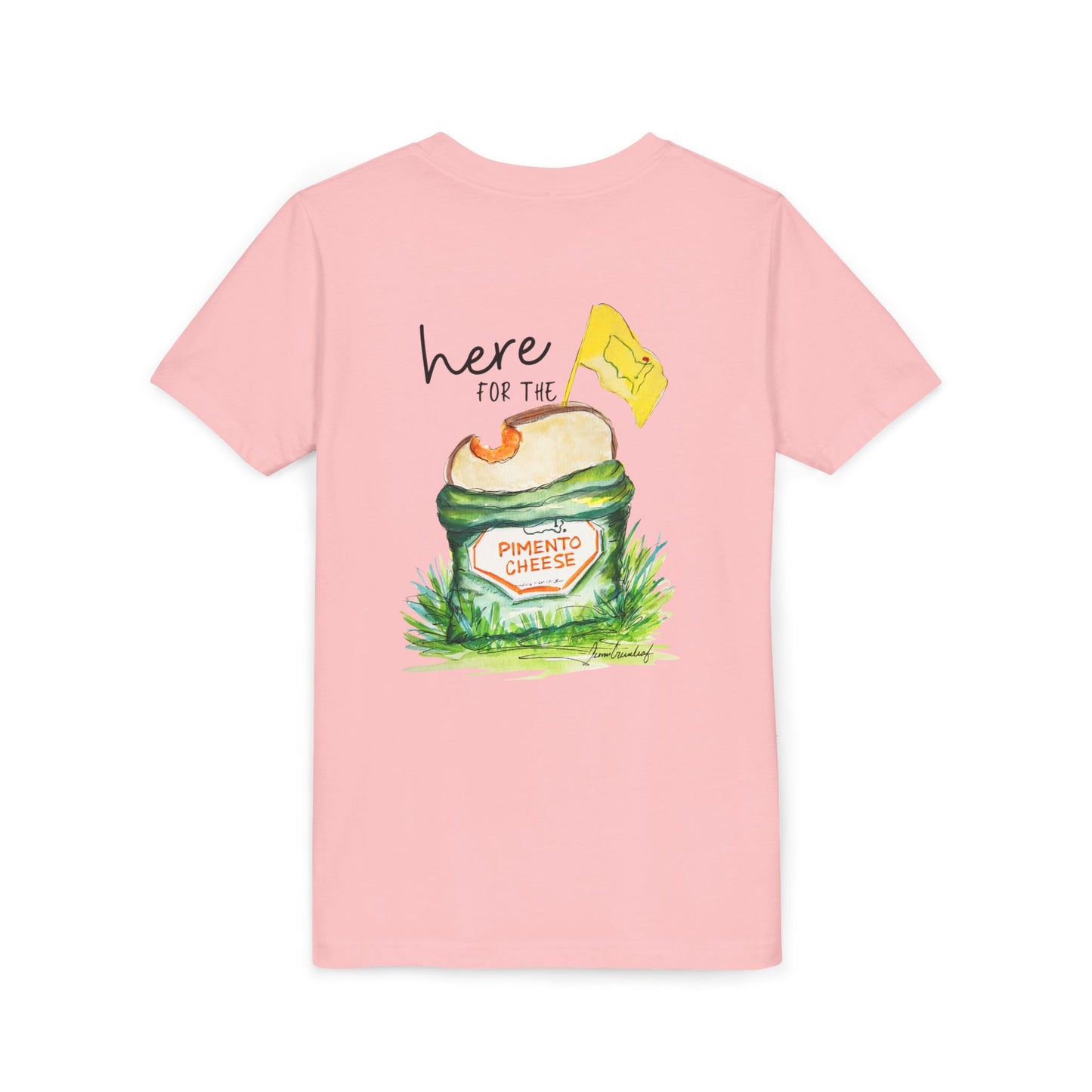 Youth Pimento Cheese  Front FlagTee - Fun & Quirky Short Sleeve Shirt with Flag Design