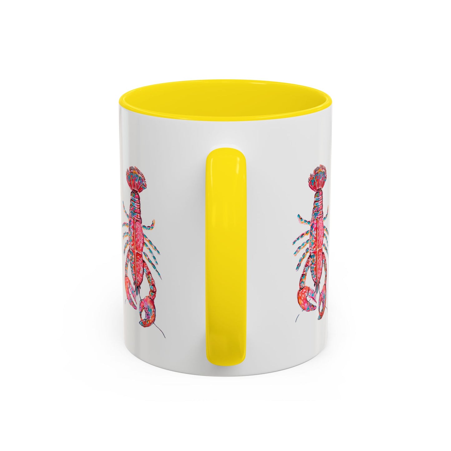 Colorful Lobsta Accent Coffee Mug - 11oz & 15oz - Perfect for Seafood Lovers and Beach Enthusiasts