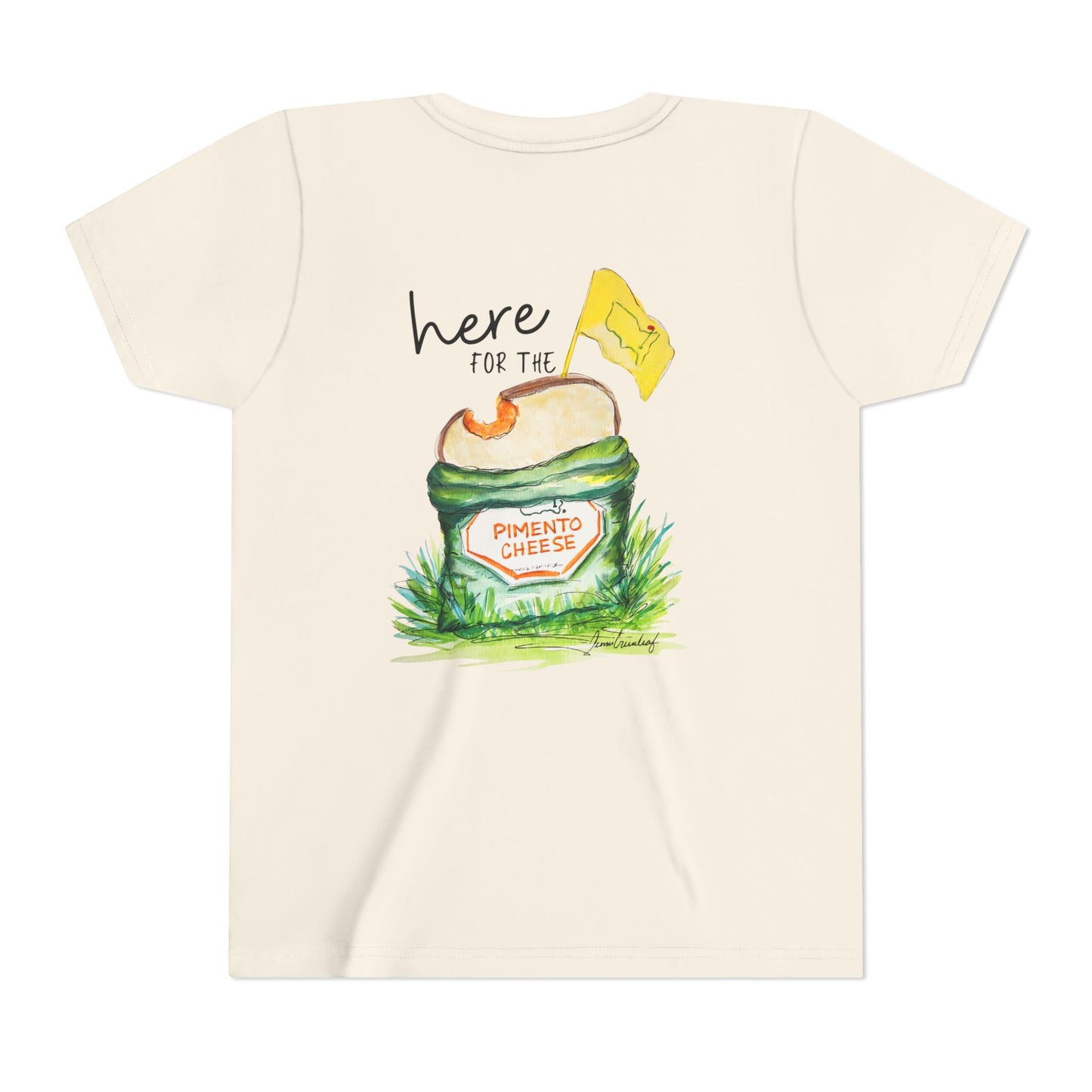 Youth Pimento Cheese  Front FlagTee - Fun & Quirky Short Sleeve Shirt with Flag Design